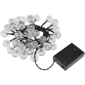 LED Batterie-Lichterkette 6m 40 Kugeln in Kristall Design...