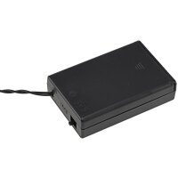 LED Batterie-Lichterkette 6m 40 Kugeln in Kristall Design Kugel Ø 23mm 2 Modi 3x AA Batterie Warmweiß