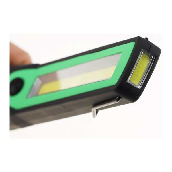 LED Arbeitsleuchte Werkstattleuchte schmal & flach Inspektionsleuchte 3W Batteriebetrieben 300 Lumen Haken Magnetfuß