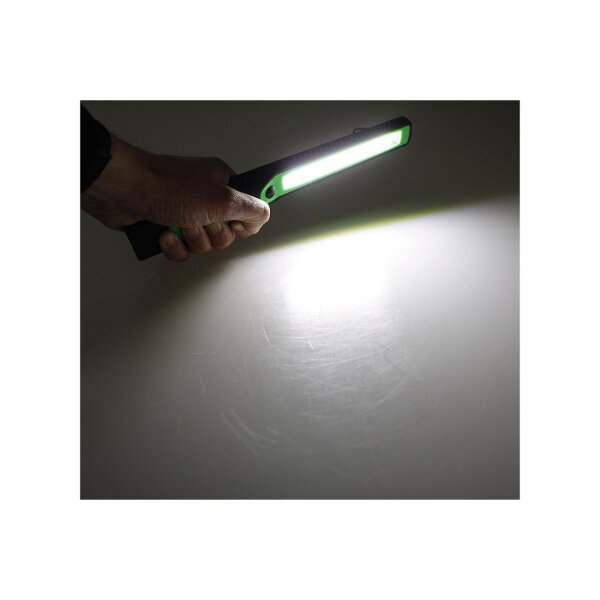 LED Arbeitsleuchte Werkstattleuchte schmal & flach Inspektionsleuchte 3W Batteriebetrieben 300 Lumen Haken Magnetfuß