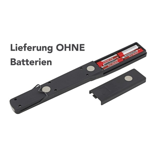 LED Arbeitsleuchte Werkstattleuchte schmal & flach Inspektionsleuchte 3W Batteriebetrieben 300 Lumen Haken Magnetfuß