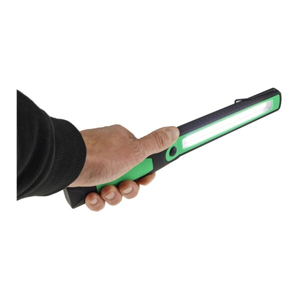 LED Arbeitsleuchte Werkstattleuchte schmal & flach Inspektionsleuchte 3W Batteriebetrieben 300 Lumen Haken Magnetfuß