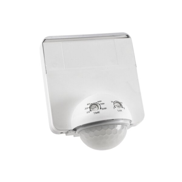 IP65 Bewegungsmelder Aussen 360° Aufputz 10 Meter Reichweite Eck Montage Weiß