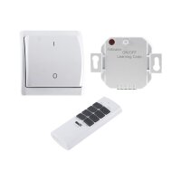 Funk-Schalter Set Pilota Casa Funk-Empfänger mit Funk-Wandschalter 230V Fernbedienung max. 2000Watt bis 30m Reichweite