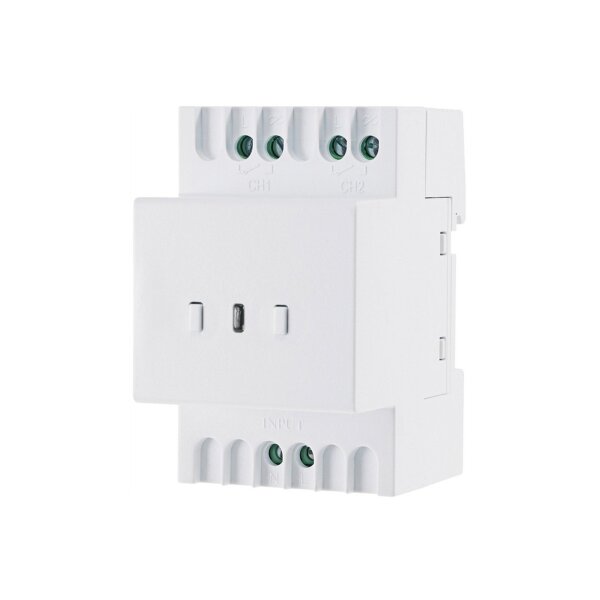 Funk Schalt Empfänger für Hutschiene I Montage im Schaltkasten I 230V / 16A I LED Funktionsanzeige I 2 Schalt Ausgänge