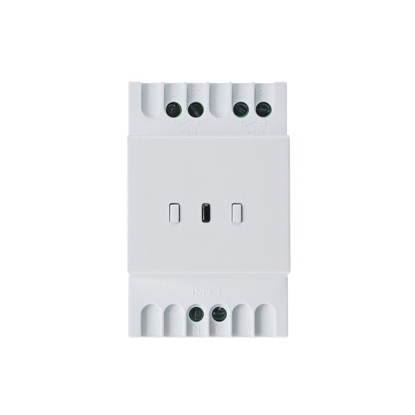 Funk Schalt Empfänger für Hutschiene I Montage im Schaltkasten I 230V / 16A I LED Funktionsanzeige I 2 Schalt Ausgänge