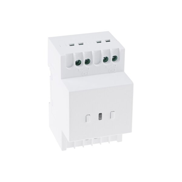 Funk Schalt Empfänger für Hutschiene I Montage im Schaltkasten I 230V / 16A I LED Funktionsanzeige I 2 Schalt Ausgänge