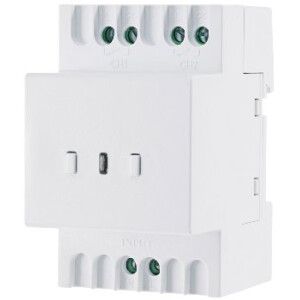 Funk Schalt Empfänger für Hutschiene I Montage im Schaltkasten I 230V / 16A I LED Funktionsanzeige I 2 Schalt Ausgänge