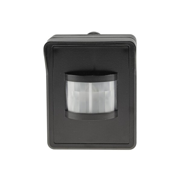 Funk Bewegungsmelder IP44 für Aussen Pilota Casa 90° 8m Reichweite LED Geeignet FunkSignal bis 30 Meter Schwarz