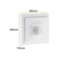 Funk Bewegungsmelder Aufputz für Innen Serie Pilota Casa 90° 8m Reichweite LED Geeignet FunkSignal bis 30 Meter Weiß