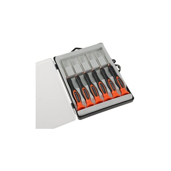 Feinmechaniker Schraubendreher 6-teilig 3x Schlitz- & 3x Kreuzschrauben in Transportbox Uhrenwerkzeug Modellbau Kleinbauteile
