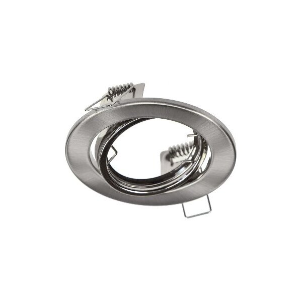 Einbaustrahler Einbauleuchte für Decken Aussen Ø88mm Loch Ø68mm Schwenkbar für 50mm LED Halogen Leuchtmittel Silber Chrom Matt