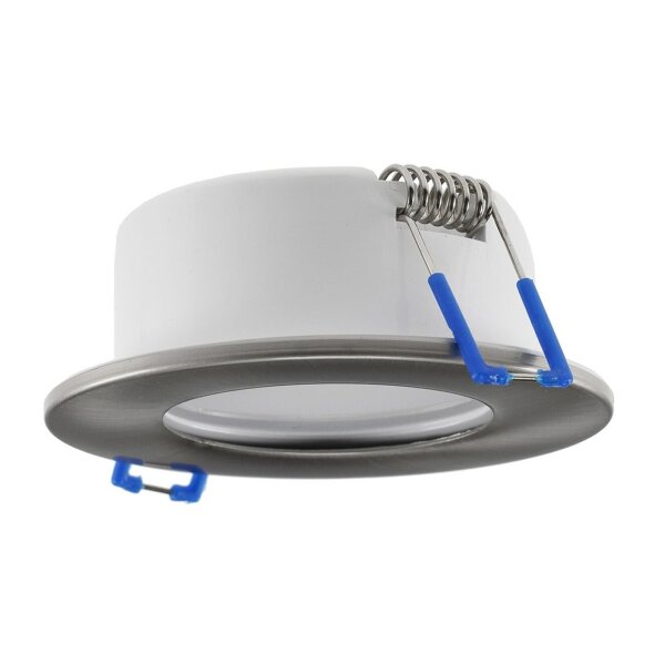 LED-Einbauleuchte "Flat-30 FR-R" 3000K Ø85x30mm, 5W, 590lm, IP44, rund, poliert