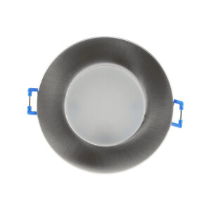 LED-Einbauleuchte "Flat-30 FR-R" 3000K Ø85x30mm, 5W, 590lm, IP44, rund, poliert