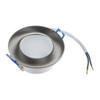 LED-Einbauleuchte "Flat-30 FR-R" 3000K Ø85x30mm, 5W, 590lm, IP44, rund, poliert