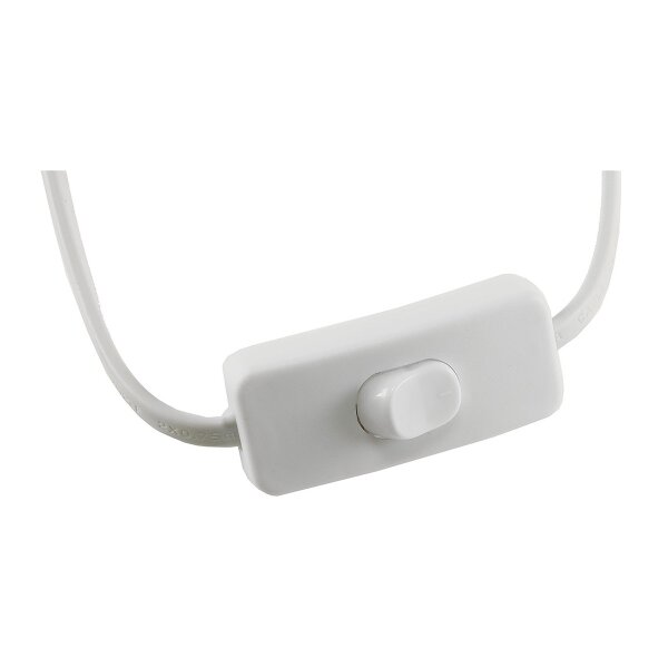 E27 Lampenfassung mit Schalter Fassung 3,4m Kabel Schnurschalter inkl. Montagering Ø 40mm für Lampenschirm Papier Leuchten Stern Lampen Weiß