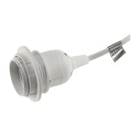 E27 Lampenfassung mit Schalter Fassung 3,4m Kabel Schnurschalter inkl. Montagering Ø 40mm für Lampenschirm Papier Leuchten Stern Lampen Weiß