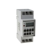 Digitale Zeitschaltuhr für Hutschiene Einbau in Schalttafel 230V / 16A Zeitschalter Timer für Schaltkasten LC-Display Tag- & Wochenzeitschaltuhr