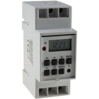 Digitale Zeitschaltuhr für Hutschiene Einbau in Schalttafel 230V / 16A Zeitschalter Timer für Schaltkasten LC-Display Tag- & Wochenzeitschaltuhr