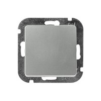 DELPHI Wechselschalter 230V Schalter mit 1 Wippe I Ohne Rahmen I Komfort Klemmanschluss Silber