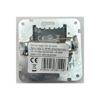 DELPHI Wechselschalter 230V Schalter mit 1 Wippe I Ohne Rahmen I Komfort Klemmanschluss Silber