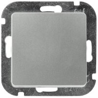 DELPHI Wechselschalter 230V Schalter mit 1 Wippe I Ohne Rahmen I Komfort Klemmanschluss Silber