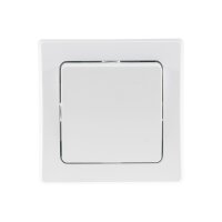 DELPHI Taster Unterputz 0-250V~/ max. 10A mit 1-fach Rahmen Abnehmbar I Einbau 1 Stück Weiß