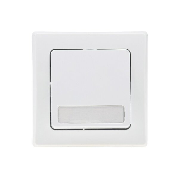 DELPHI Taster Klingeltaster Unterputz 0-250V~/ 10A mit 1-fach Rahmen Abnehmbar I UP Einbau Weiß