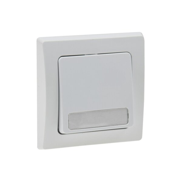 DELPHI Taster Klingeltaster Unterputz 0-250V~/ 10A mit 1-fach Rahmen Abnehmbar I UP Einbau Weiß