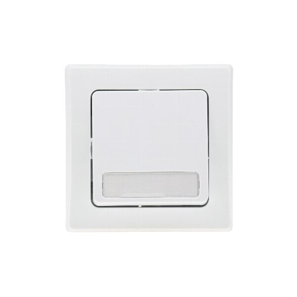 DELPHI Taster Klingeltaster Unterputz 0-250V~/ 10A mit 1-fach Rahmen Abnehmbar I UP Einbau Weiß