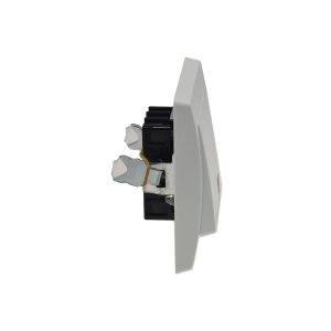 DELPHI Taster Klingeltaster Unterputz 0-250V~/ 10A mit 1-fach Rahmen Abnehmbar I UP Einbau Weiß