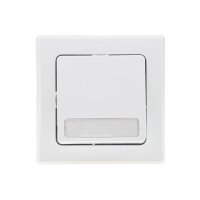 DELPHI Taster Klingeltaster Unterputz 0-250V~/ 10A mit 1-fach Rahmen Abnehmbar I UP Einbau Weiß