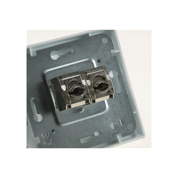 Delphi Steckdosen Unterputz Kombination Cat6 Netzwerk TV Antennendose 3-Fach Rahmen UP Einbau 3er Set Klemm Anschluss Weiß