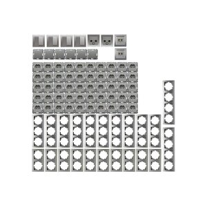 DELPHI Steckdosen Schalter Silber Grau Unterputz...