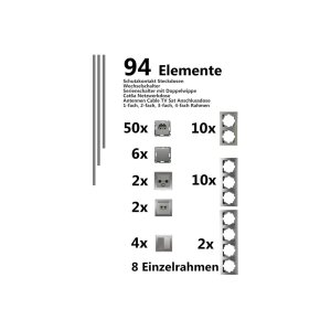 DELPHI Steckdosen Schalter Silber Grau Unterputz...