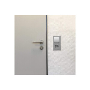 DELPHI Steckdosen Schalter Silber Grau Unterputz KomplettSet 94-teilig I Mit 50x Steckdosen 10x Schalter Netzwerk TV Antenne UP Einbau I Silber