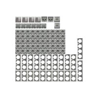 DELPHI Steckdosen Schalter Silber Grau Unterputz KomplettSet 94-teilig I Mit 50x Steckdosen 10x Schalter Netzwerk TV Antenne UP Einbau I Silber
