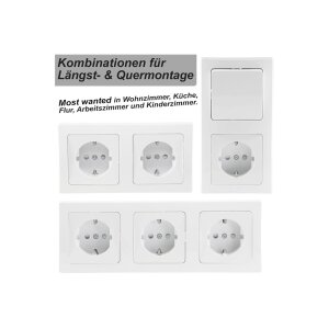Delphi Steckdosen Schalter Set Wohnzimmer Lichtschalter...