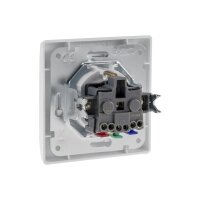 DELPHI Steckdose Weiß Unterputz 230V Schutzkontakt-Steckdose mit erhöhtem Berührungschutz Weiß