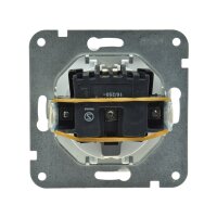 DELPHI Schutzkontakt-Steckdose Weiß – 250?V, 71×71?mm, ohne Rahmen, hochglänzend, Einstecksicherung