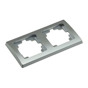 Kombi-Set LED-Dimmer & Steckdose – Silber, 2-fach Rahmen, 230V, 3–60W LED, Unterputz