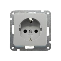 Kombi-Set LED-Dimmer & Steckdose – Silber, 2-fach Rahmen, 230V, 3–60W LED, Unterputz