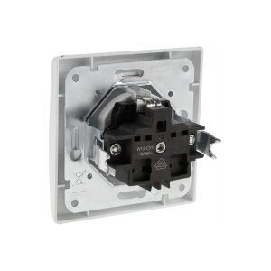 DELPHI Schutzkontakt-Steckdose Weiß – 250V / 16A, UP, Hochglanz