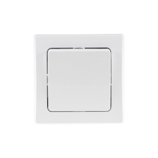 DELPHI Schalter Unterputz Wechselschalter 250V UP Lichtschalter mit 1-fach Rahmen kombinierbar mit Mehrfachrahmen Weiß