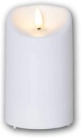 LED-Kerze mit 3D-FLAMME und Timer in warmweiß Set 2 (13+18cm)