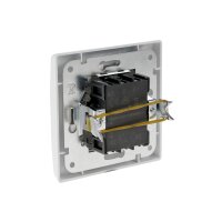 DELPHI Schalter Unterputz Wechselschalter 250V UP Lichtschalter mit 1-fach Rahmen kombinierbar mit Mehrfachrahmen Weiß