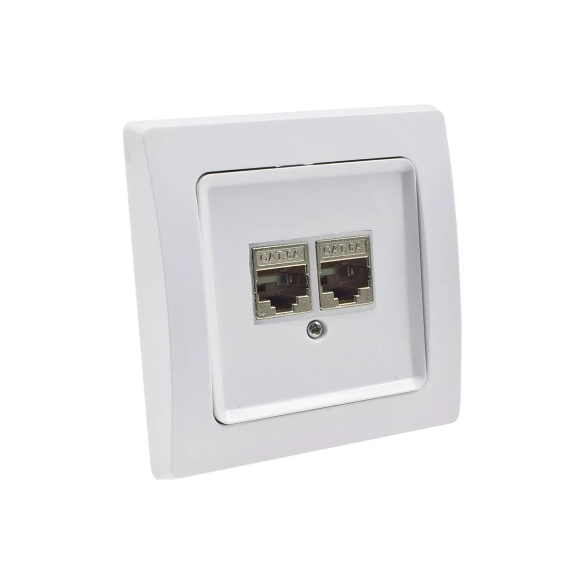 Delphi Netzwerk-Dose 2-fach CAT6a, mit 1-fach Rahmen...