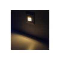 Delphi LED Wand-Einbauleuchte Stufenlicht Unterputz Weiß 1,5Watt 110Lumen für UP 60mm Dosen Licht 3000k / Warmweiß