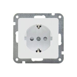 Kombi-Set LED-Dimmer & Steckdose, Weiß, 2-fach Rahmen, 230V, 3–60W LED, Unterputz