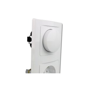 Drehdimmer & Steckdose Kombination, Reinweiß,...